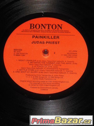 Prodám LP Judas Priest ‎– Painkiller (1990) – fotografie 5