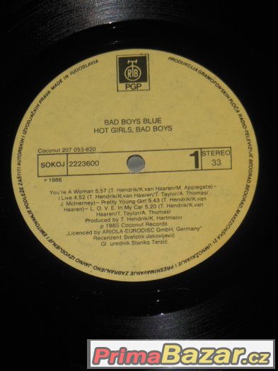 Prodám LP Bad Boys Blue ‎– Hot Girls, Bad Boys (1986) – fotografie 3