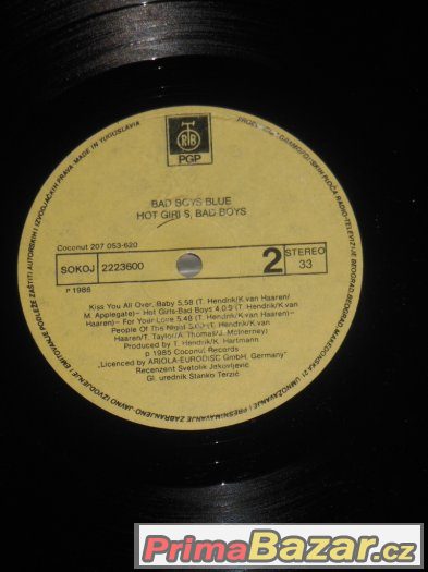Prodám LP Bad Boys Blue ‎– Hot Girls, Bad Boys (1986) – fotografie 4