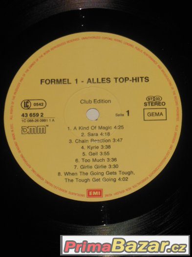 Prodám LP Formel Eins - Alles Top-Hits (1986) – fotografie 5
