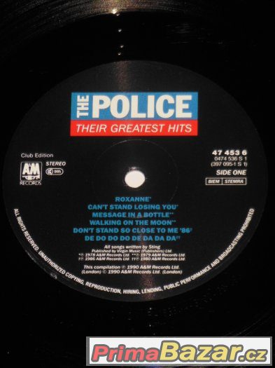 Prodám LP The Police ‎– Their Greatest Hits (1990) – fotografie 4