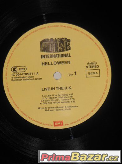 Prodám LP Helloween ‎– Live In The U.K. (1989) – fotografie 5