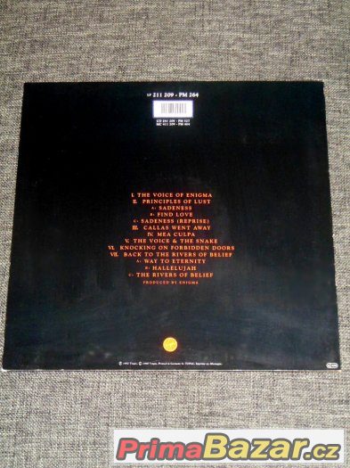 Prodám LP Enigma ‎– MCMXC a.D. (1990) – fotografie 2