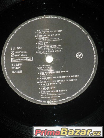 Prodám LP Enigma ‎– MCMXC a.D. (1990) – fotografie 4