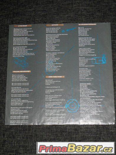 Prodám LP Depeche Mode ‎– Some Great Reward (1984) – fotografie 4