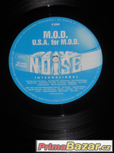 Prodám LP M.O.D. Method Of Destruction ‎– U.S.A. For M.O.D. – fotografie 4