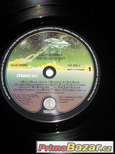 Prodám LP Dio ‎– Diamonds - The Best Of (1992) – fotografie 3