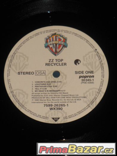 Prodám LP ZZ Top ‎– Recycler (1990) – fotografie 5
