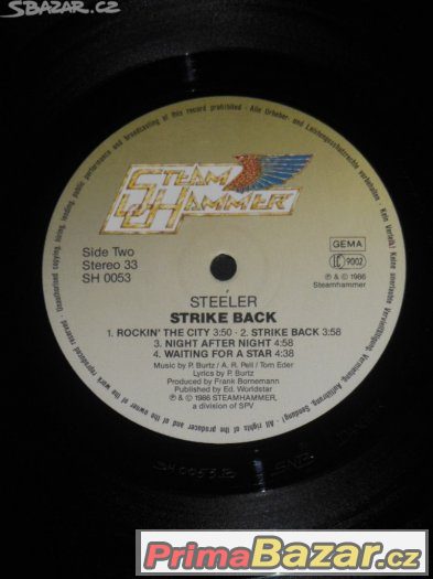 Prodám LP Steeler ‎– Strike Back (1986) – fotografie 5