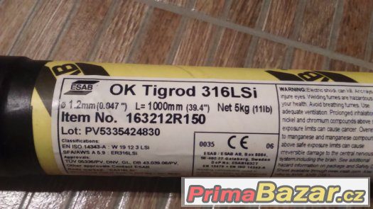 Drát PRO TIG - ESAB OK TIGROD 316L – fotografie 1