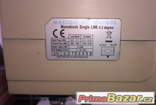 Parabola 85cm AL + Konvertor MASCOM – fotografie 2