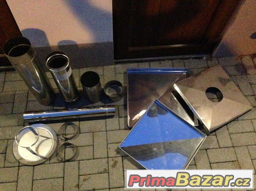 Různé roury, nerezová deska na komín, ochrana proti déšt,.. – fotografie 1
