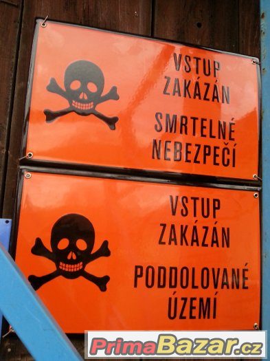 cedule bezpečnostní plast smalt papir umakart atd.... – fotografie 2