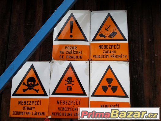 cedule bezpečnostní plast smalt papir umakart atd.... – fotografie 3