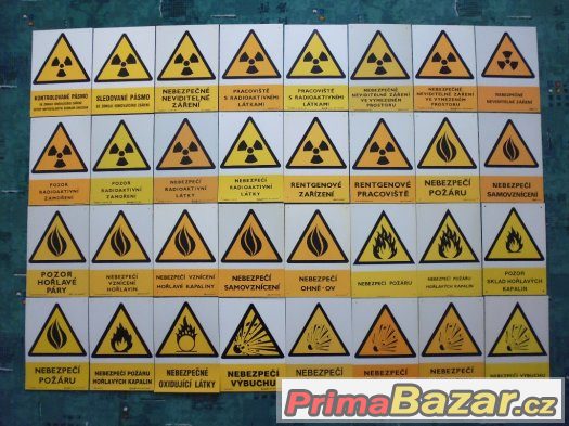 cedule bezpečnostní plast smalt papir umakart atd...... – fotografie 5