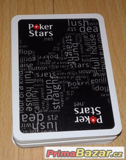 celoplastové hrací karty poker stars 100% plast doprava zdar – fotografie 1