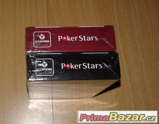 celoplastové hrací karty poker stars 100% plast doprava zdar – fotografie 3