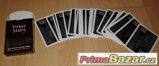 celoplastové hrací karty poker stars 100% plast doprava zdar – fotografie 4