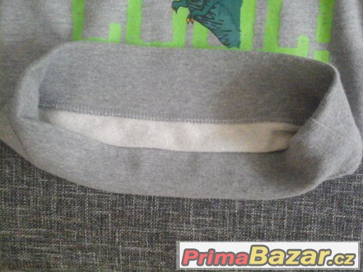 Teplejší mikina s dinosaurem a kapucí vel.98/104, nová – fotografie 2
