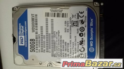 WD Scorpio Blue - 500GB – fotografie 1