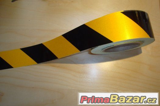Výstražná reflexní samolepící páska DxŠ 40 m x 5 cm – fotografie 2