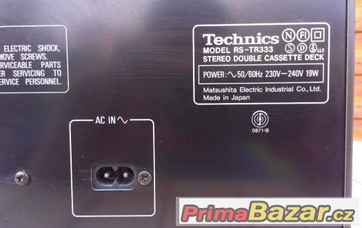 Tape deck Technics RS-TR 333 – fotografie 5