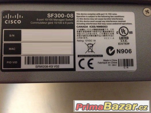 Poloprofesionální Cisco Switch SF300-08 – fotografie 4