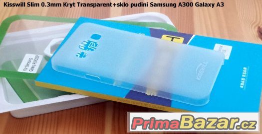 Samsung A300 Galaxy A3. Tvrzené sklo+Silikonové pouzdro – fotografie 4