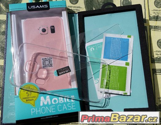 Samsung S7 G930 Tvrzené sklo a Silikonové pouzdro pruhledné – fotografie 3