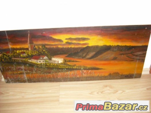 Malovaný obraz Orlík 1982 Alfréd Pecina – fotografie 2