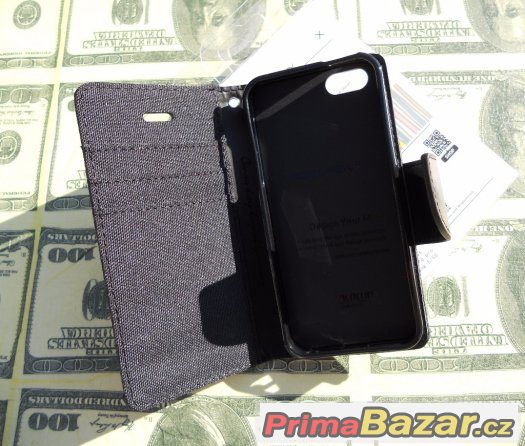 Mercury Canvas Diary pouzdro typu peněženka Apple iPhone 5 – fotografie 2