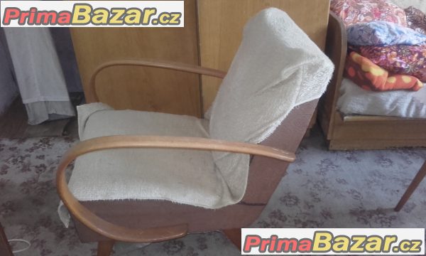 Prodám 2 ks retro křesel a nebo celý set stul, gauč,kresla – fotografie 3