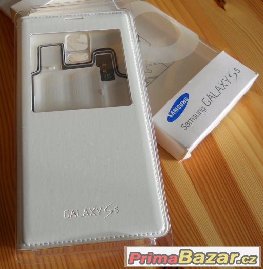 Originál Samsung S-View Pouzdro White pro G900 Galaxy S5 – fotografie 1