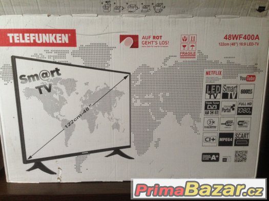 TELEVIZE SMART LED TV TELEFUNKEN - 122cm - 1 měsíc stará – fotografie 1