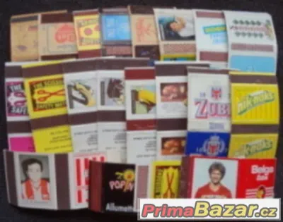 Rozlepené krabičky od sirek, zápalek, tzv. přířezy