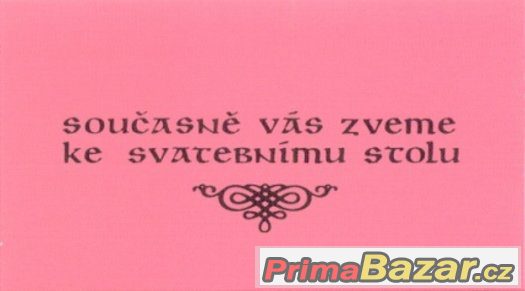 Svatební pozvánky ke stolu – fotografie 1