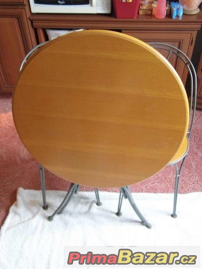 KOVOVÝ SKLÁDACÍ STŮL + 4 ŽIDLE IKEA PAJALA – fotografie 2