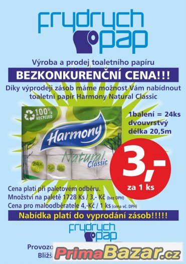Toaletní papír 2- vrstvý  za výbornou  cenu – fotografie 1