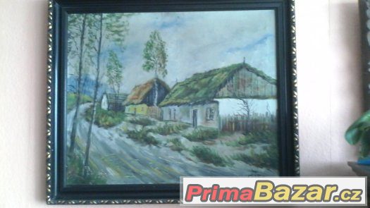 Prodam ak.malir  olej na platne 83/70cm sedláček – fotografie 1