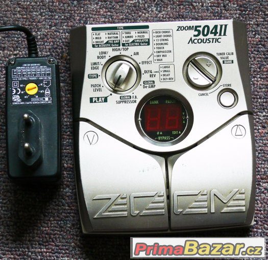 Multiefekt  ZOOM 504 II pro el-akust. kytaru, prodám – fotografie 3