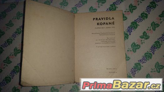 Prodám knihu Pravidla kopané  platné od srpna 1970 – fotografie 2