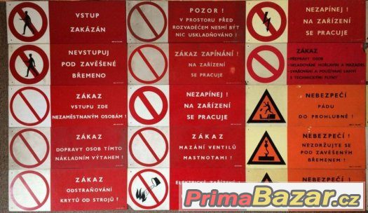 cedule bezpečnostní plast smalt papir umakart atd tabulka – fotografie 3