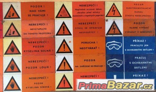 cedule bezpečnostní plast smalt papir umakart atd tabulka – fotografie 4