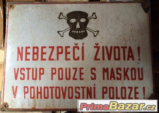 cedule bezpečnostní tabulka plast smalt papir umakart atd... – fotografie 5