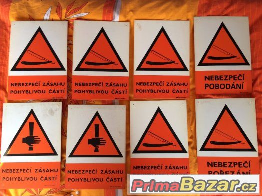 cedule bezpečnostní plast smalt papir umakart atd tabulky... – fotografie 3