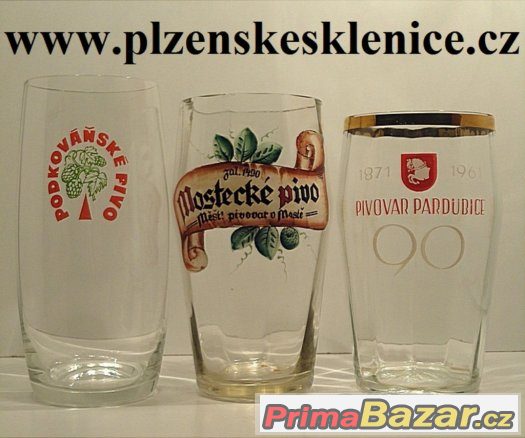 KOUPÍM PIVNÍ SKLENICE, PŮLLITRY,TŘETINKY-  DOBŘE ZAPLATÍM – fotografie 1