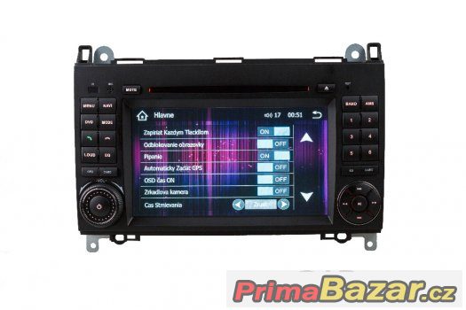 7" Dotykové autorádio pro Mercedes DVBT, DVD, NAV – fotografie 2