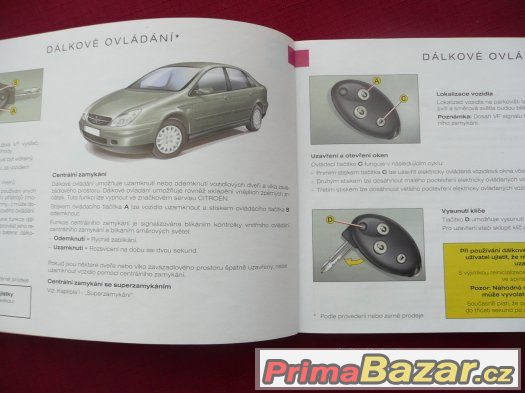 Citroën C5 od roku 2001 do 2004 návod k obsluze v češtině – fotografie 5