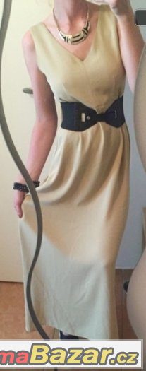 Vero Moda krasne bezove maxi saty vel.S – fotografie 2