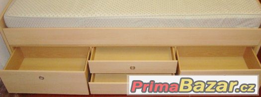 Postel se suplaty + rošt + matrace 90x200 – fotografie 3